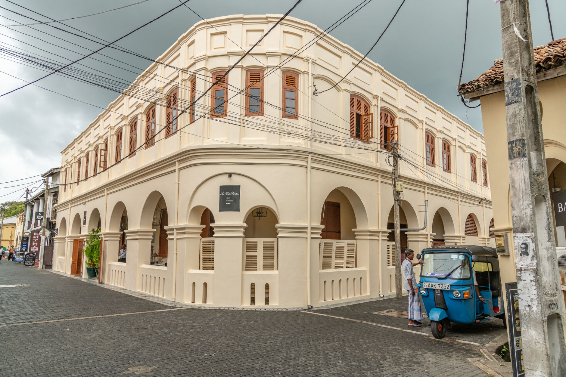 Koloniální historická budova v centru hlavního města Bridgetown na Barbadosu